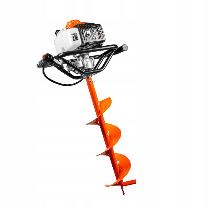 POTĘŻNA WIERTNICA SPALINOWA GLEBOWA 3 WIERTEŁA 30/20/10CM + PRZEDŁUŻKA