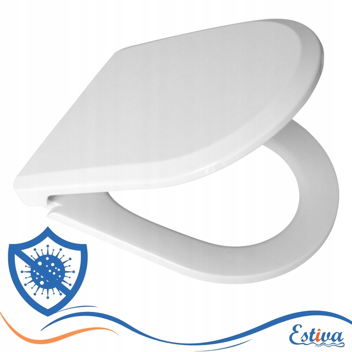 Deska sedesowa WC wolnoopadająca kształ U pokrywa klozetowa uniwersalna