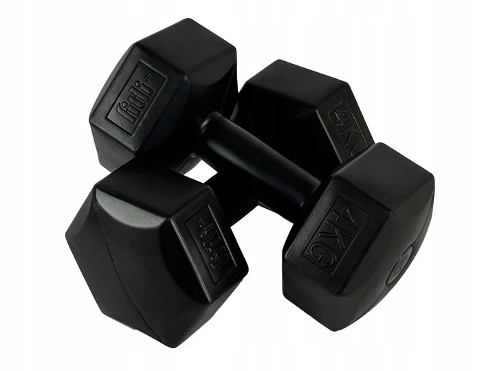 HANTLE 4KG zestaw hantli 4 kg CIĘŻARKI DO ĆWICZEŃ hantle bitumiczne 2szt