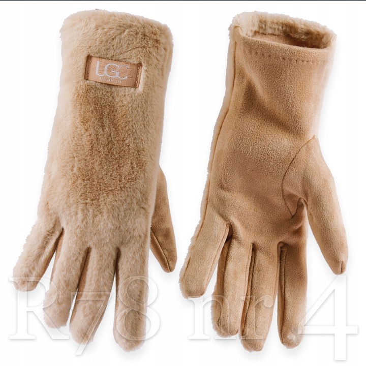 Rękawiczki damskie DOTYKOWE BAWEŁNIANE do telefonu CIEPŁE ZIMOWE