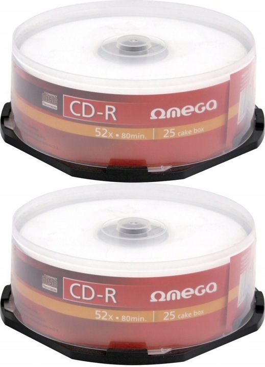 Płyta CD-R jednokr zapis 700 MB cake box 25szt x2