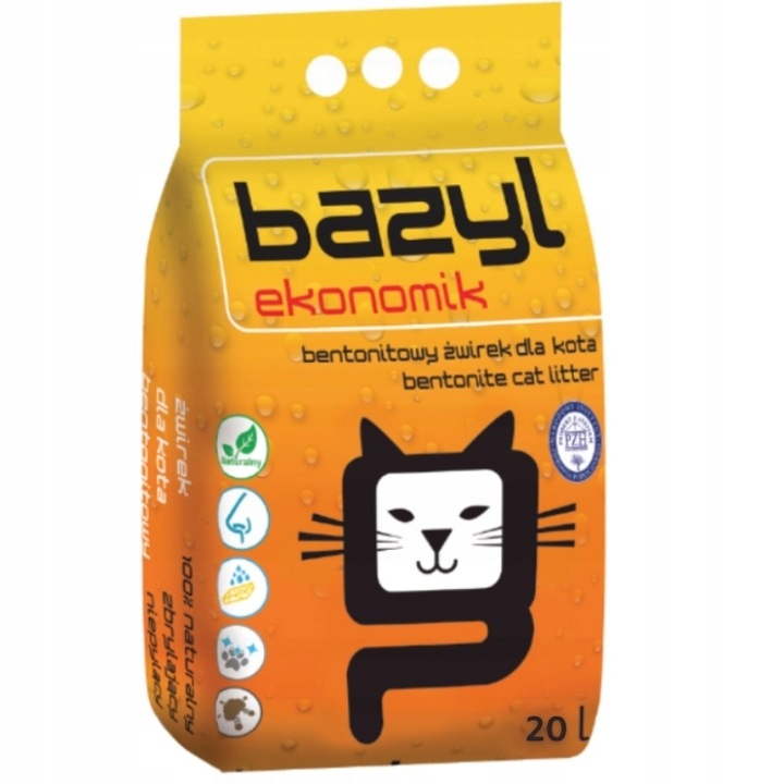 BAZYL EKONOMIK 20L - ŻWIREK DLA KOTA