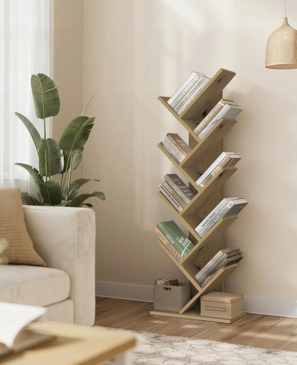 Regał na książki artisan choinka biblioteka półka szafka w kształcie