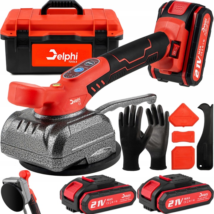 PRZYSSAWKA WIBRUJĄCA DO PŁYTEK WIBRATOR DO POZIOMOWANIA 2xAKU MOCNA