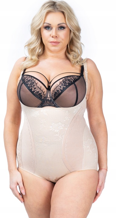 BODY jak gorset CIELISTE wyszczuplające modelujące majtki SIZE PLUS fenome