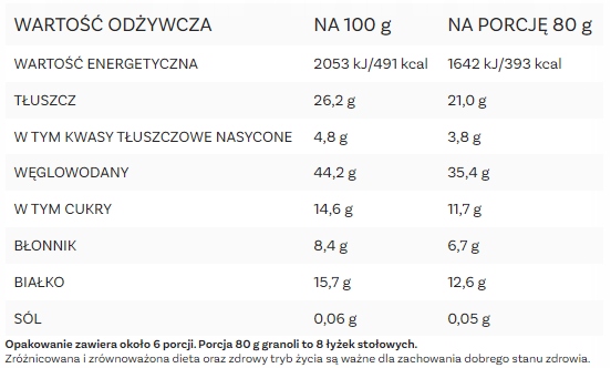 Musli Czekolada 500 g | bez cukru | 6 śniadań | One Day More