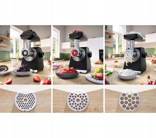 Maszynka do mięsa Bosch MultiPower Series 6 MFWS641B 2100W 3 sitka