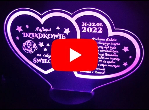 Prezent Dzień Babci i Dziadka Statuetka lampka LED