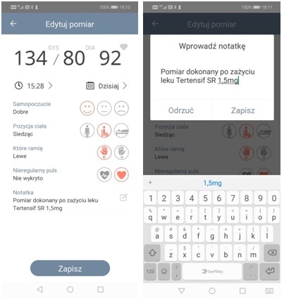 CIŚNIENIOMIERZ NARAMIENNY automatyczny ARYTMIA 22-42cm BLUETOOTH APLIKACJA