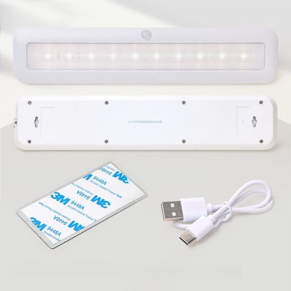 LETHE Akumulatorowa lampka Led podszafkowa 30,5cm czujnik ruchu i zmierzchu