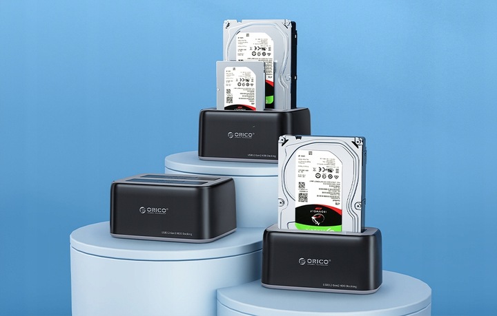 Orico Stacja Dokująca Dysków HDD SSD 2,5 3,5" 5Gbps USB-A USB-B Klonowanie