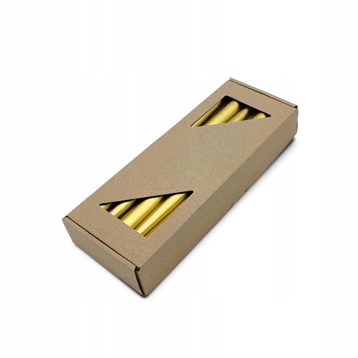 ŚWIECE STOŁOWE STOŻKOWE złote 24 cm 10 szt na urodziny sylwestra