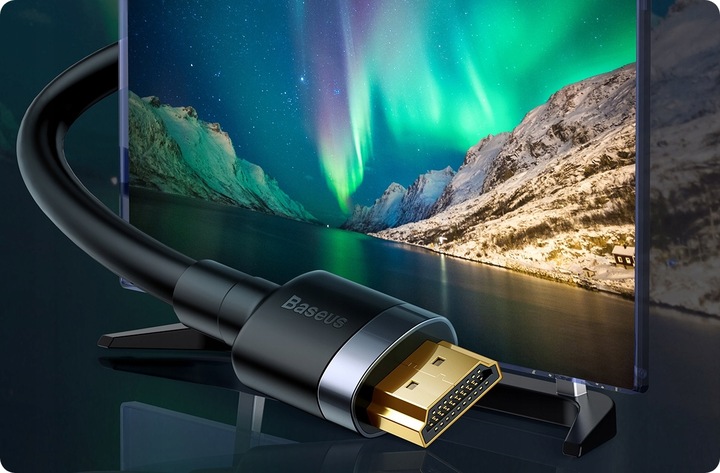 BASEUS KABEL PRZEWÓD HDMI DO HDMI 2.0 4K 60Hz FULL HD ARC HDR 3M 300CM