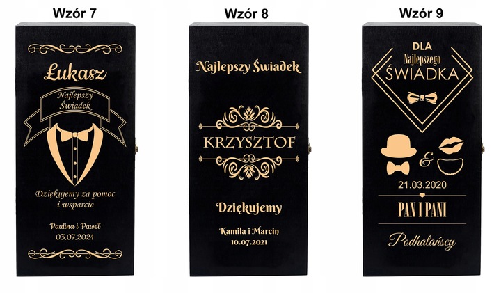 PODZIĘKOWANIE DLA ŚWIADKA SKRZYNKA NA WHISKEY