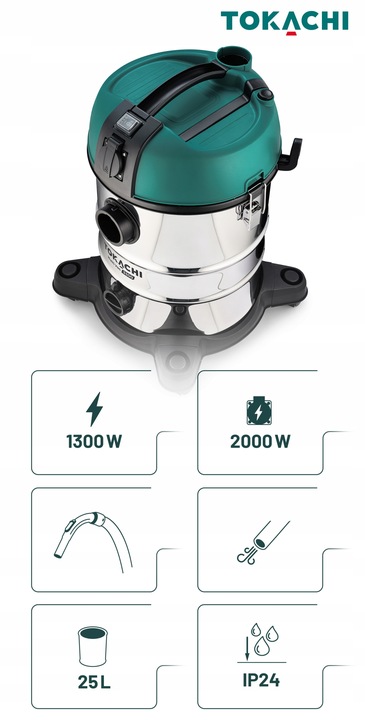 MOCNY ODKURZACZ PRZEMYSŁOWY SUCHO MOKRO GNIAZDKO 3300W HEPA GIPS POPIÓŁ