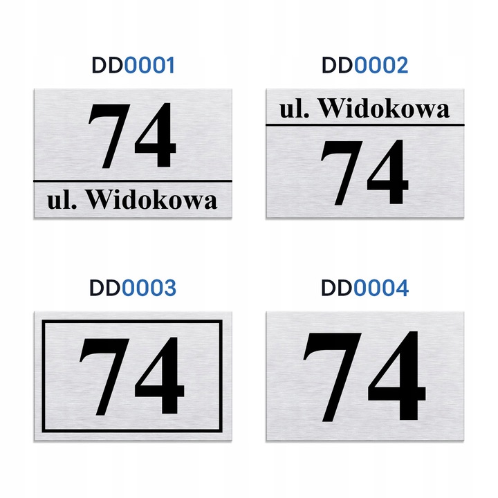 Nierdzewny Numer Na Dom Tabliczka Adresowa z Numerem Domu 32x21 cm