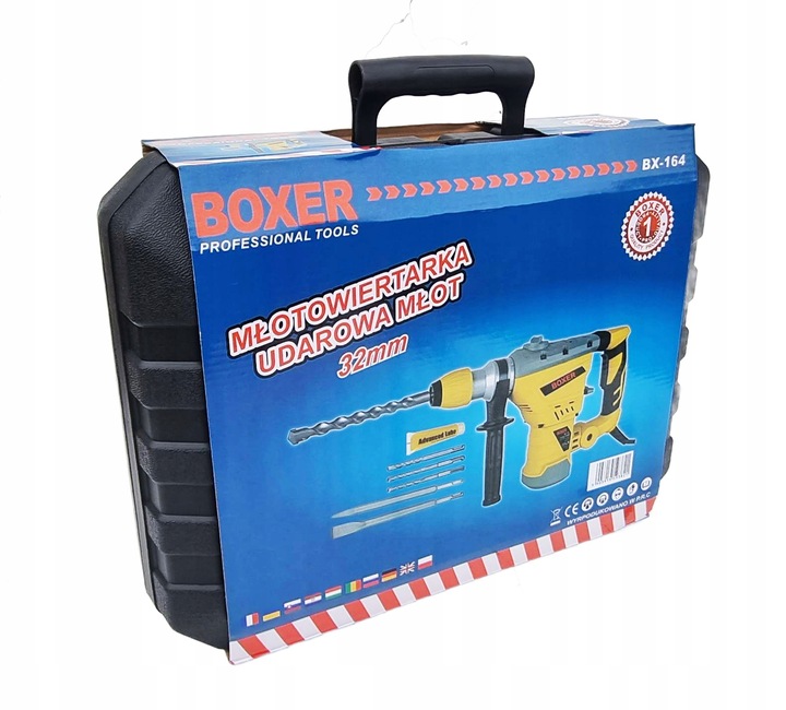 MŁOT UDAROWY MŁOTOWIERTARKA UDAR SDS+ ZESTAW 3350w 6J + DŁUTA WIERTŁA