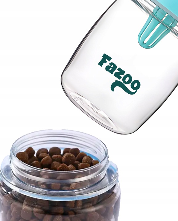 Butelka na Wodę Karmę dla Psa Poidło 2w1 Bidon Turystyczny Miseczka Podróż