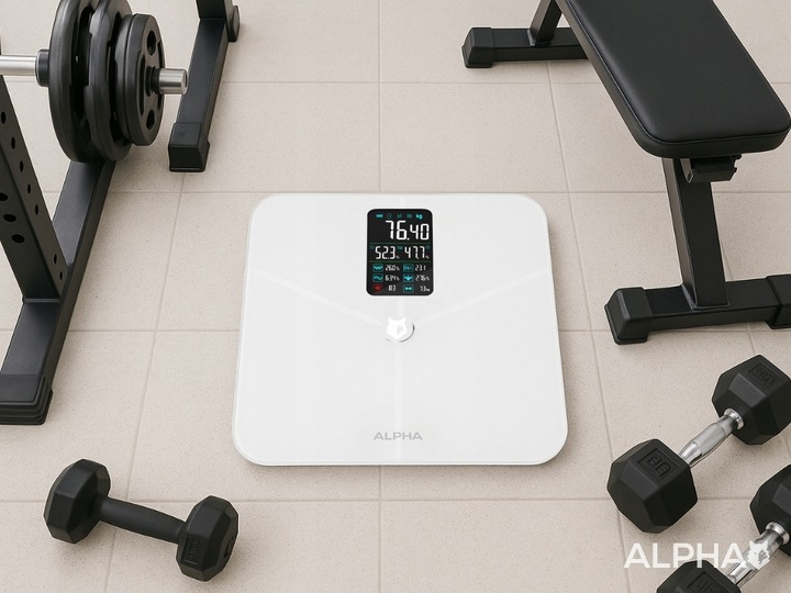 Waga Łazienkowa Elektroniczna Sportowa Alpha - Aplikacja Po Polsku