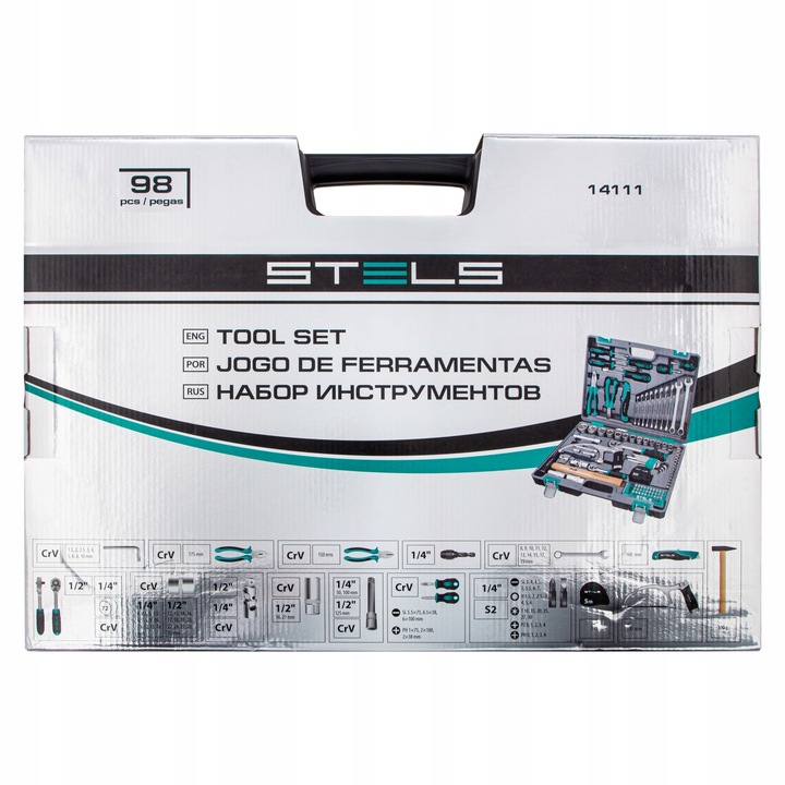 Zestaw narzędzi kluczy walizka narzędziowa 98 elem