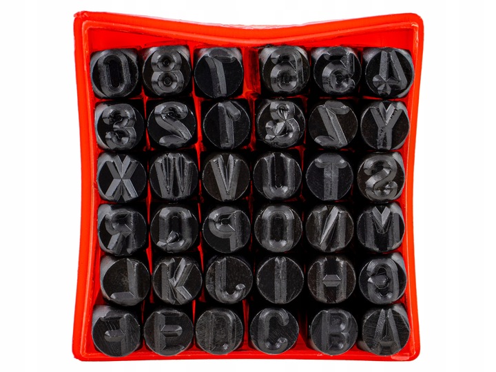 ZNACZNIKI NUMERATORY 36 NUMERATOR LITERY CYFRY 8mm