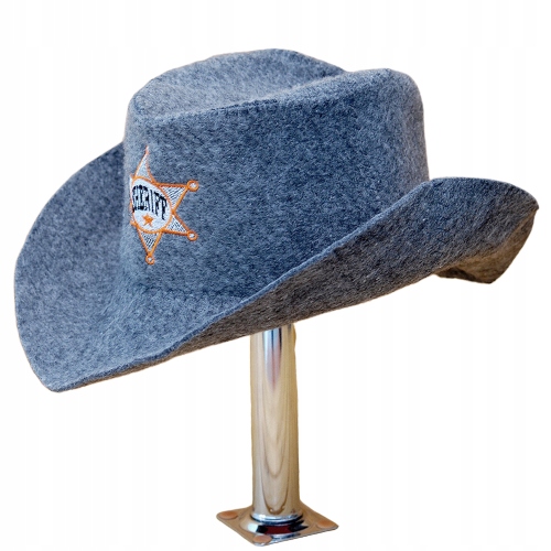 SAUNA CZAPKA DO SAUNY SZARA - KAPELUSZ SHERIFF