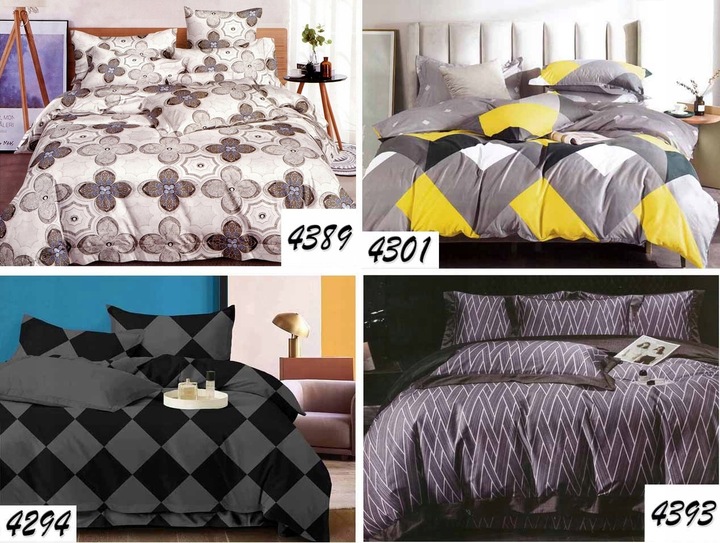 POŚCIEL KOMPLET SYPIALNIA 160x200 BAWEŁNA SATYNOWA 2X POSZEWSKI 70x80 WZORY