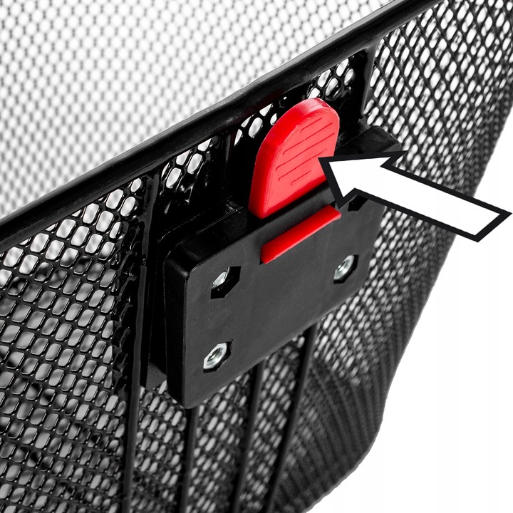 KOSZYK KOSZ METALOWY ROWEROWY NA ROWER PRZEDNI Z UCHWYTEM CLICK CZARNY DUŻY