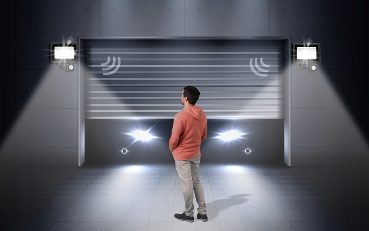 Halogen LED 50W 4500lm Lampa z Czujnik Ruchu Zmierzchu Naświetlacz