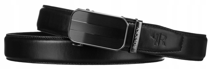 Pasek skórzany męski ROVICKY do spodni klamra automatyczna na prezent