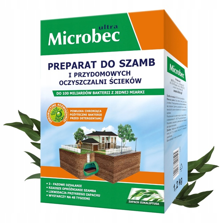 MICROBEC Preparat Do Szamb BIO Ultra Skuteczny MOCNY Silny Środek 1.2