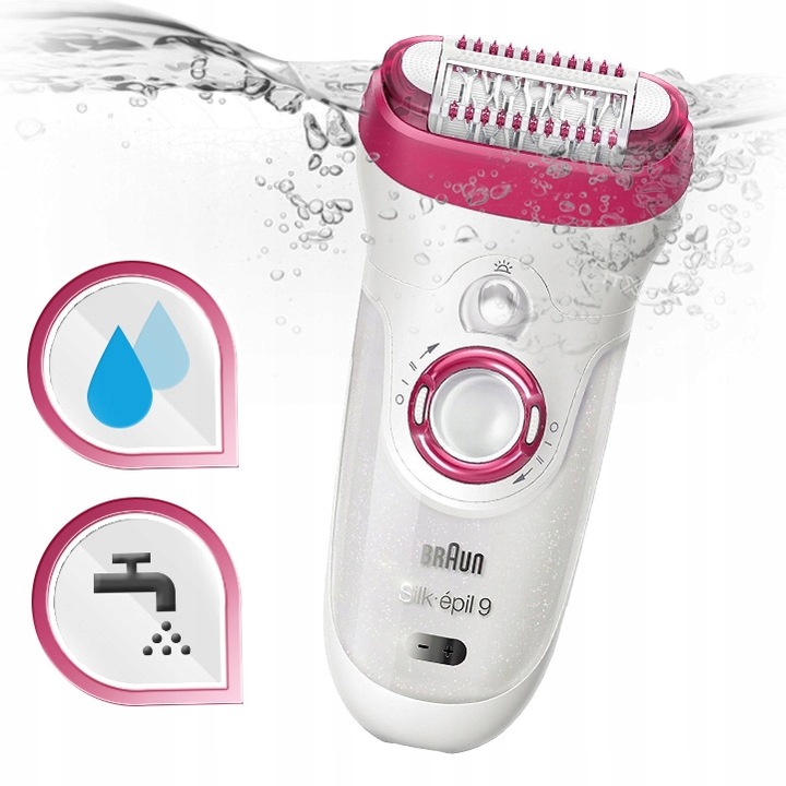 Depilator BRAUN Silk-epil 9 + Depilator do twarzy wąsika brwi - BONUS PACK