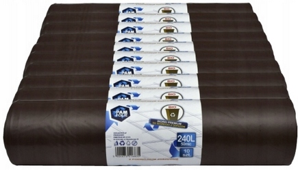 Worki na śmieci BIO 240L na śmieci biodegradowalne BARDZO MOCNE