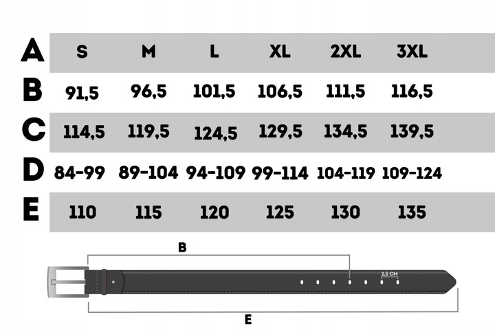 Pasek skórzany męski CZARNY do spodni SZEROKI skóra naturalna ZAGATTO