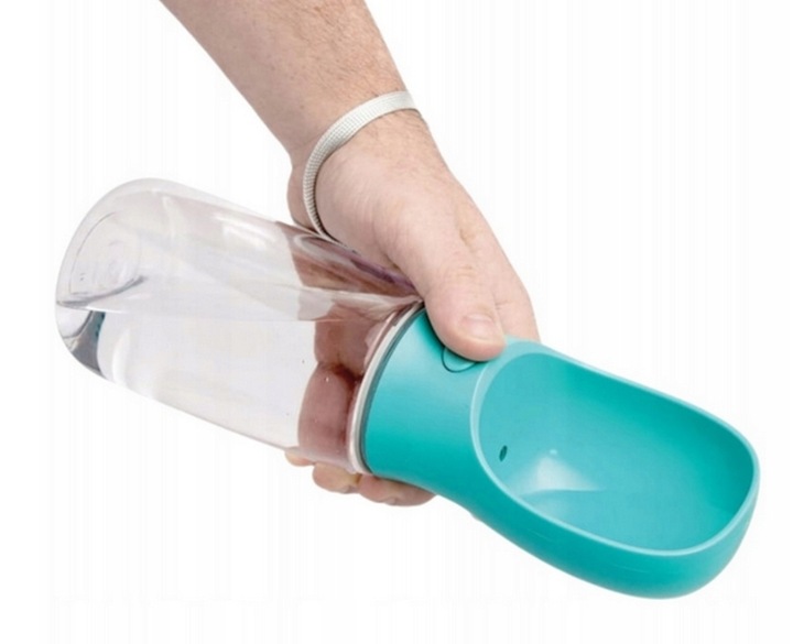 BUTELKA NA WODĘ DLA PSA BIDON POIDŁO MISKA 0,35L PRZENOŚNA SPACER TURYSTYCZ