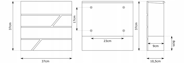 SKRZYNKA POCZTOWA NA LISTY POCZTĘ ANTRACYT + NAPIS Z ADRESEM ULICA NUMER