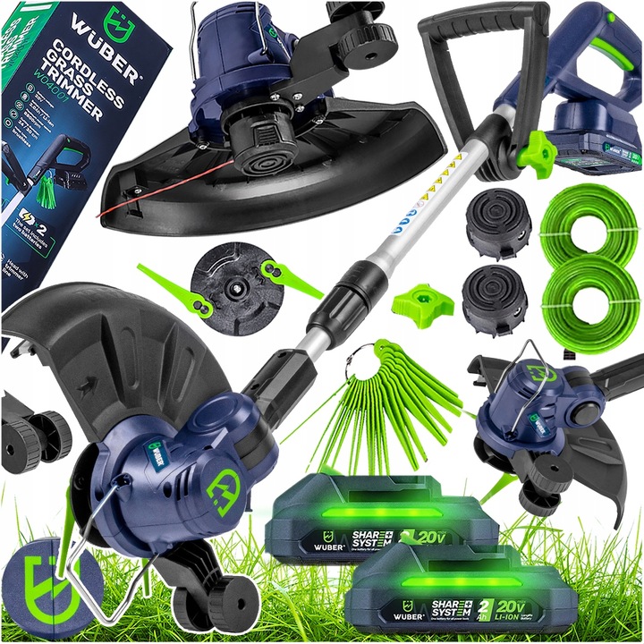 PODKASZARKA AKUMULATOROWA KOSA WYKASZARKA NA KOŁACH ŻYŁKI NOŻE AKU 2AH