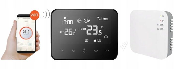 termostat Sterownik Volt WT-20 programator pieca ogrzewania zasilacz WIFI