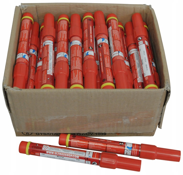 CZERWONA RACA MORSKA METALOWA ELIOS FDF 60s 1 sztuka FLARA DLA KIBICÓW