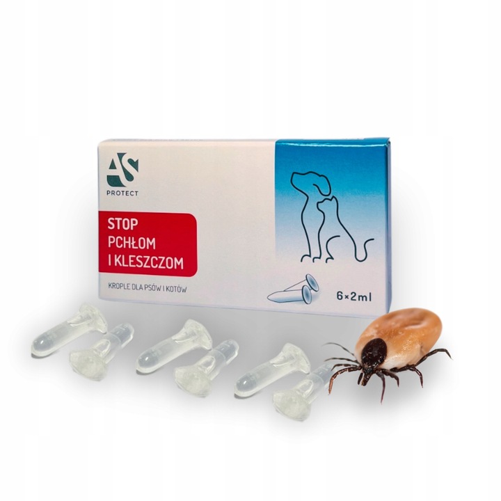 KROPLE na PCHŁY i KLESZCZE dla PSA I KOTA 2ml x 6