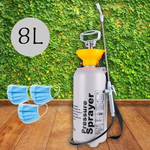 OPRYSKIWACZ OGRODOWY CIŚNIENIOWY RĘCZNY DŁUGA LANCA 8L SPRYSKIWACZ