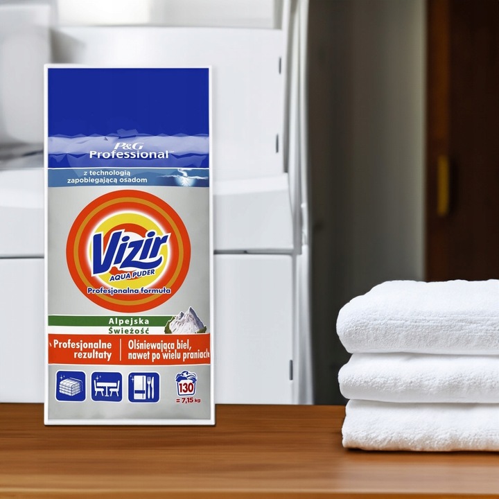 Vizir proszek do prania białego 7,15 kg AlpinFresh 130 prań
