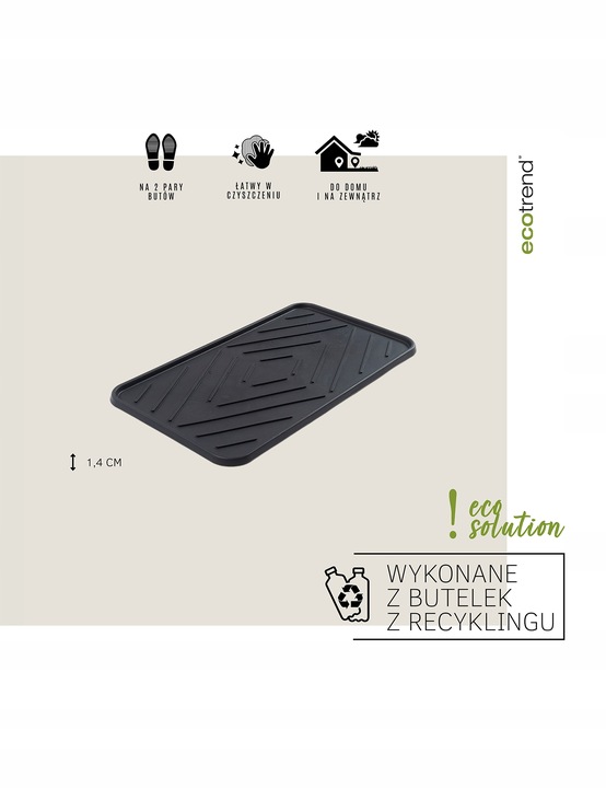 MATA NA BUTY OBUWIE OCIEKACZ WYCIERACZKA PODKŁADKA POD BUTY DO DOMU 35x63cm
