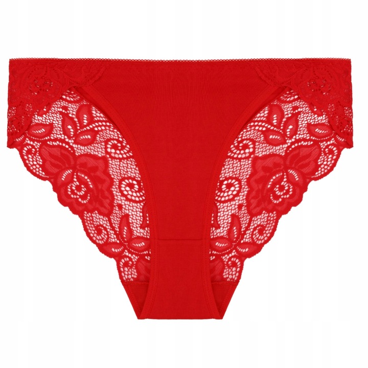 MORAJ figi damskie z KORONKĄ majtki bawełniane zestaw 4 KOLORY - L