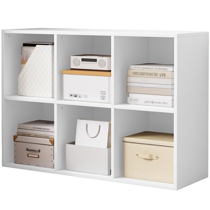 REGAŁ OTWARTY KOMODA KOSTKA 2x3 POJEMNY BIAŁY NA KSIĄŻKI BIUROWY