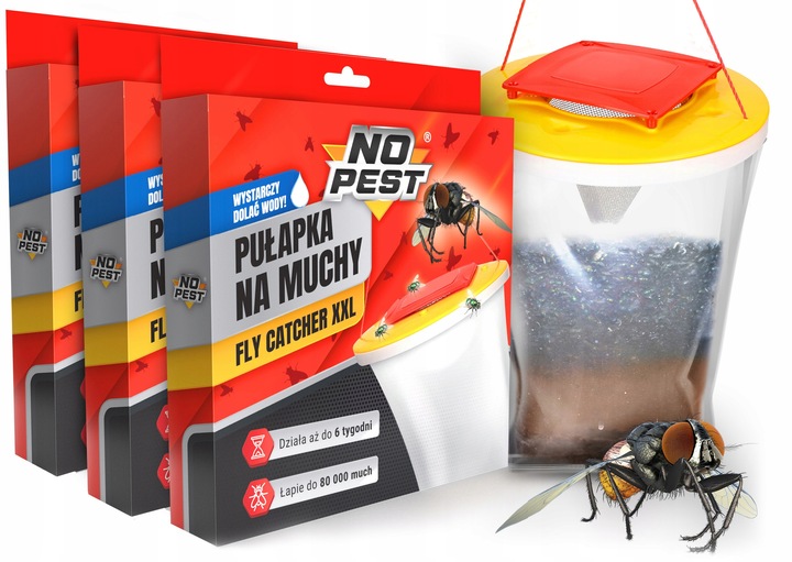ŚRODEK WOREK PUŁAPKA NA MUCHY KOMARY OSY MESZKI NO PEST FLY CATCHER (3 SZT)