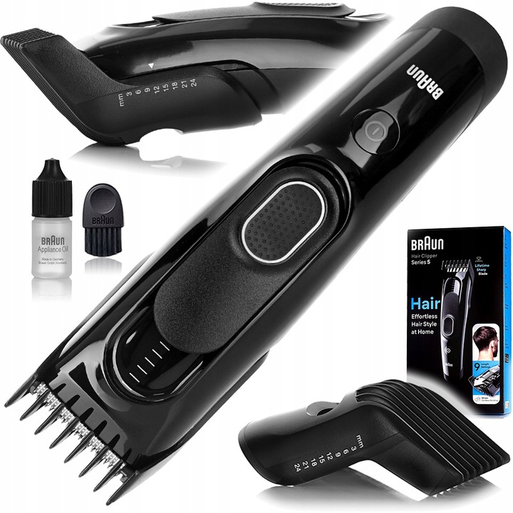 Maszynka do strzyżenia włosów Braun HC5310 +nasadka regulowana -