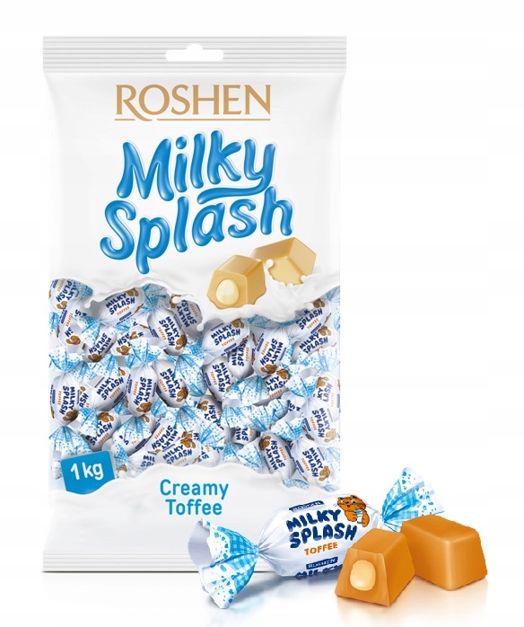 Milky splash - cukierki toffi 1kg Roshen
