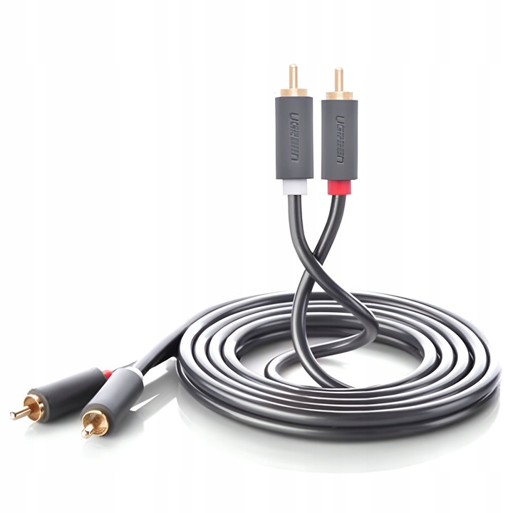 Kabel Przewód Audio Wtyk 2x RCA do 2xRCA Chinch STEREO 3M Pozłacany