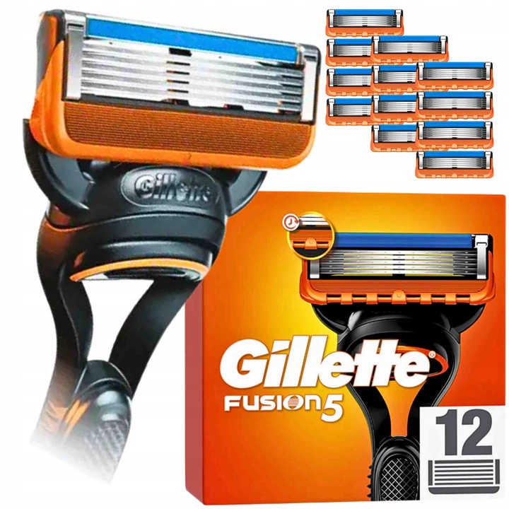 Gillette Fusion 5 ostrza wkłady nożyki wymienne do maszynki Fusion5 12 szt